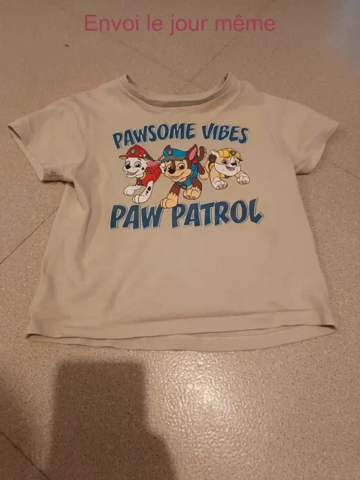Tee shirt paw patrol taille 4/5ans