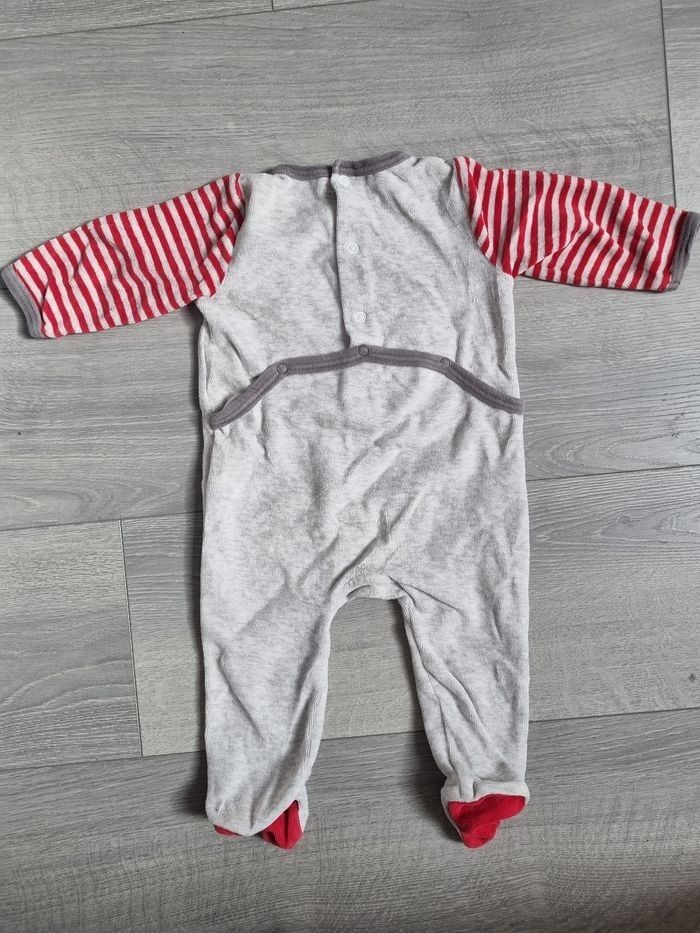 ​Pyjama bébé GÉMO 6 mois Velours "J'ai un papa câlin" Chat à lunettes - photo numéro 2