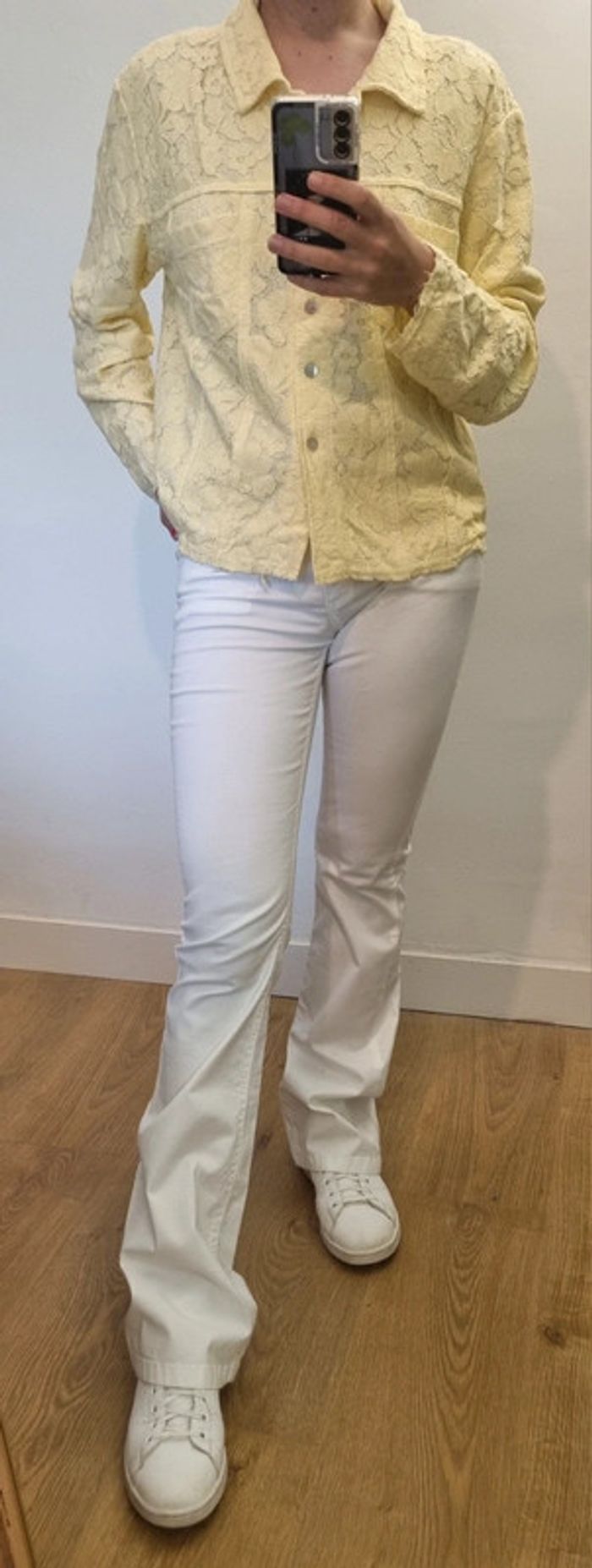 Pantalon blanc patte d'éléphants vintage - photo numéro 4