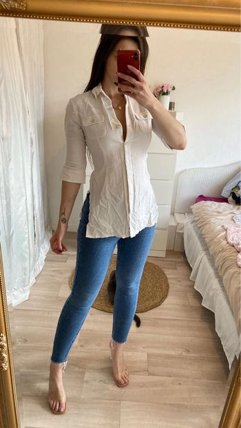 Chemisier blanc manche 3/4