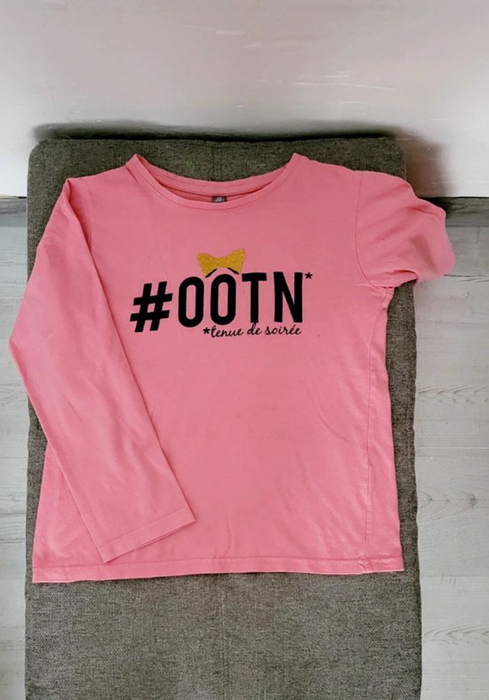 🟣 Tee Shirt rose 12 ans 🟣