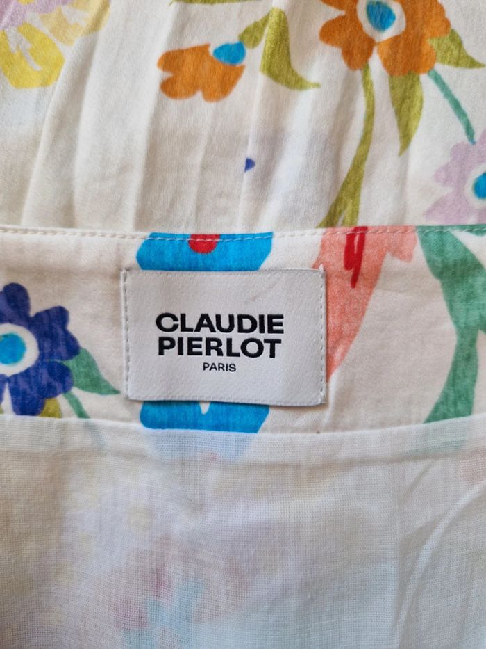 🌼 Jupe portefeuille fleurie Claudie Pierlot – taille 40 - photo numéro 6