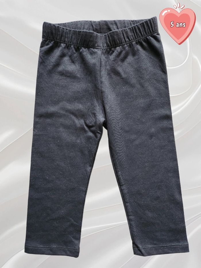 Legging pantacourt noir fille 5 ans