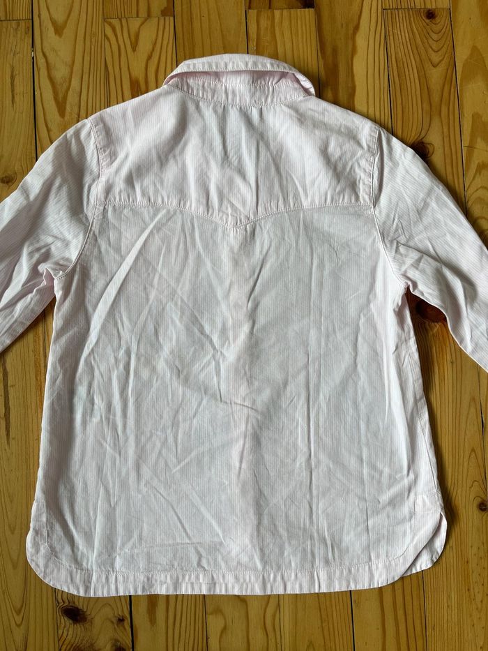 Chemise rayée rose Cyrillus 8 ans - photo numéro 4