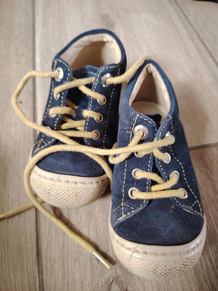 Chaussure bleue naturino type daim - photo numéro 2