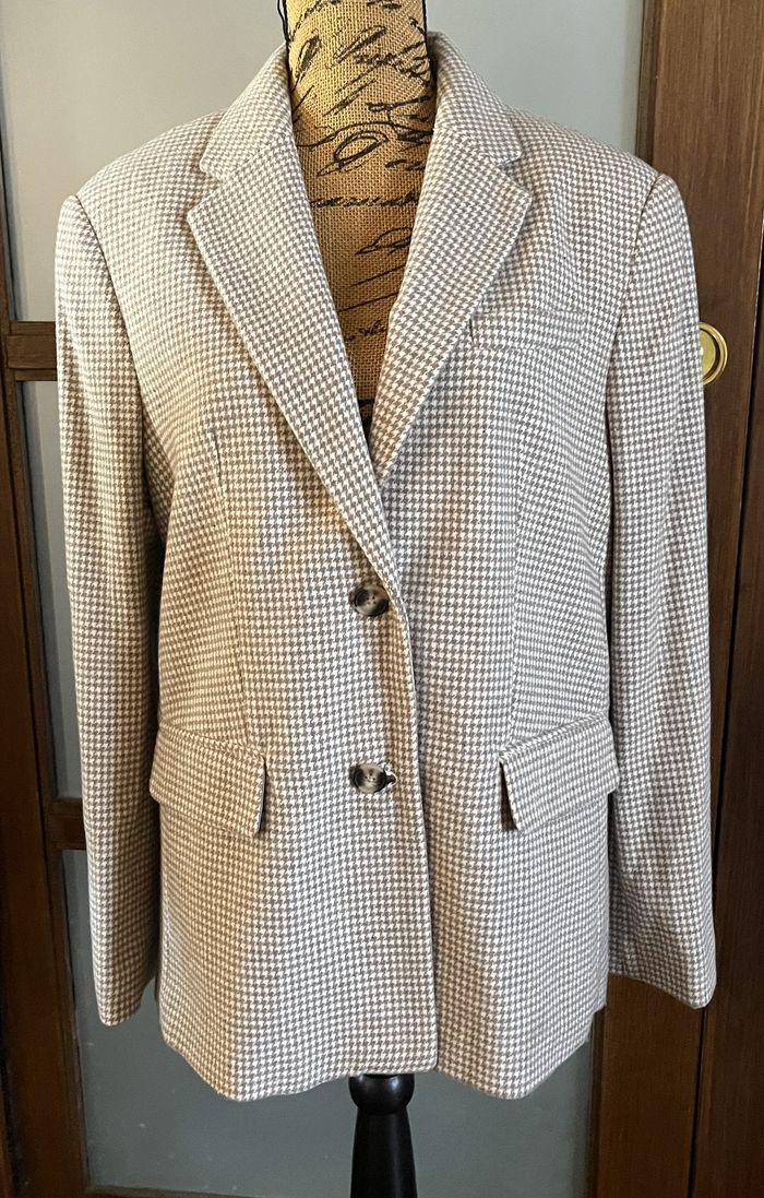 Veste blazer motif pied-de-poule XS (34)