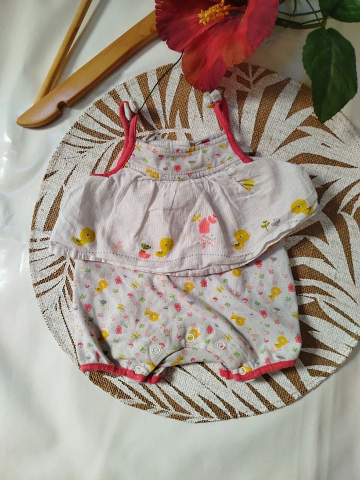 Barboteuse combinaison fille 1 mois été Orchestra