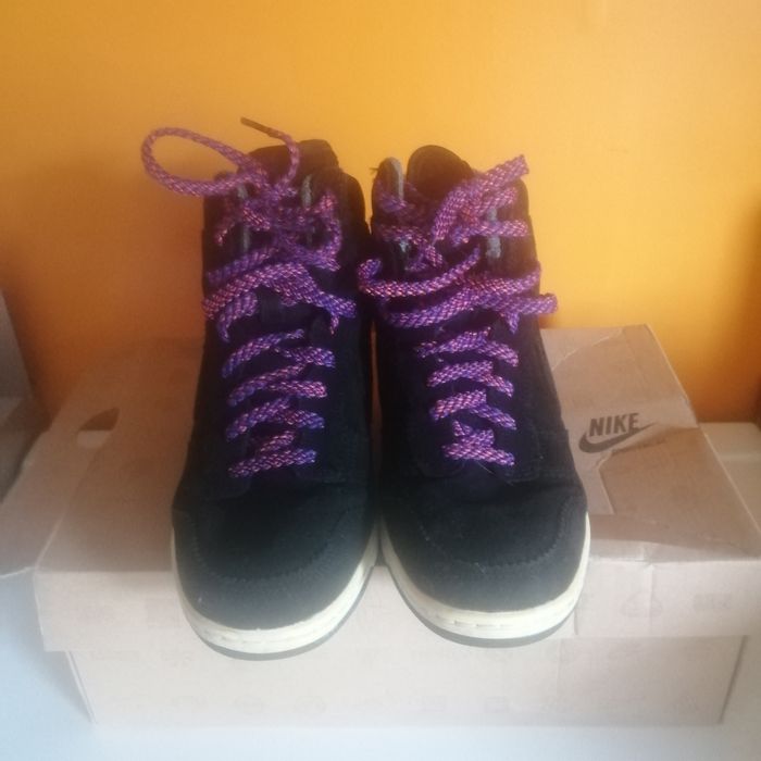 🌸Basket cuir NOIR WMNS DUNK SKY HI Pointure 39 "Vintage" 🌸 - photo numéro 4