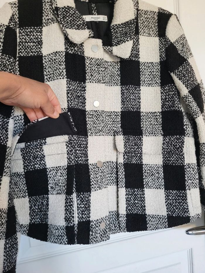 Veste Mango à carreaux chaude épaisse M - photo numéro 3