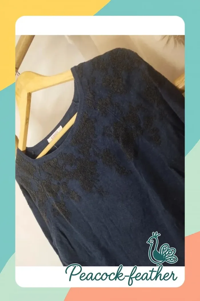 Pull bleu camaïeu 38/40 - photo numéro 3