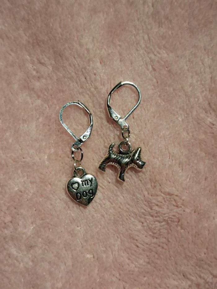 Boucles d'oreilles chien - photo numéro 2