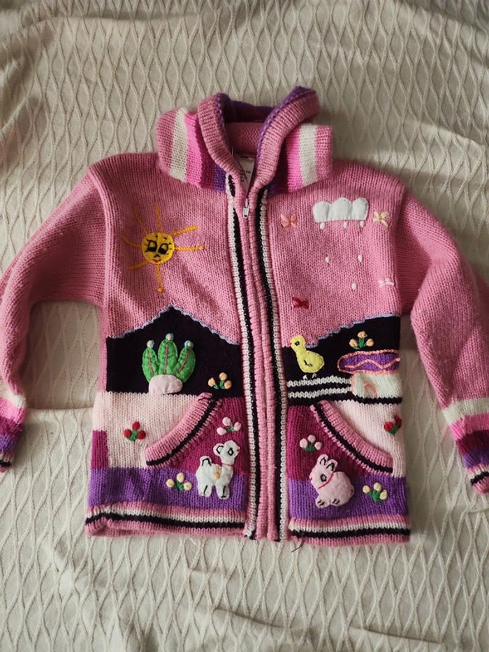 Gilet fille laine Alpaca