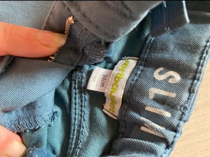 Jean slim fille 3 ans Verbaudet – Bleu, très bon état avec fermeture - photo numéro 2