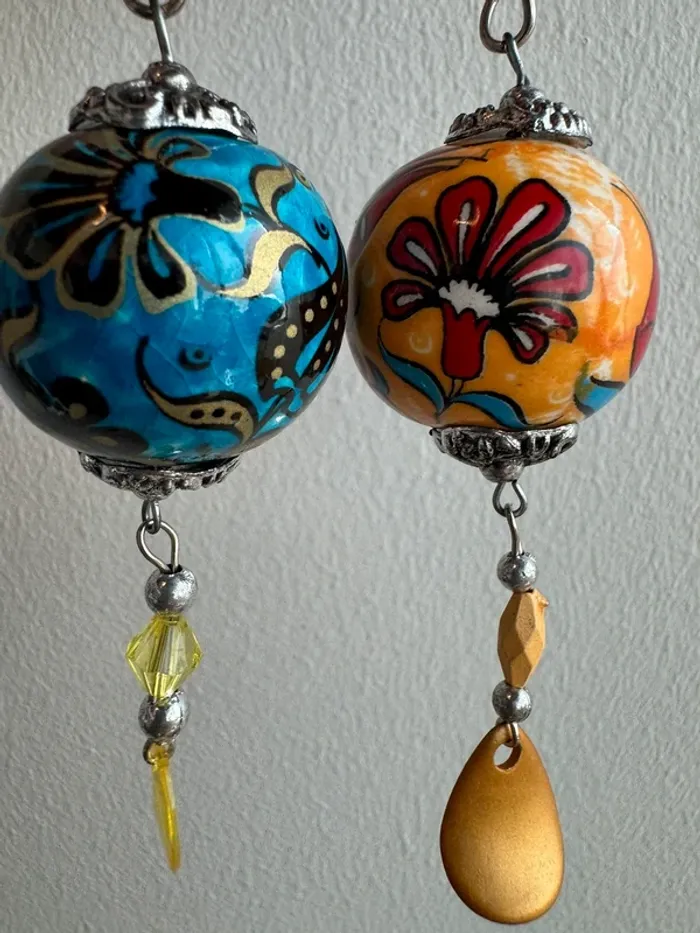 Lot de 2 porte-clés de fabrication artisanale