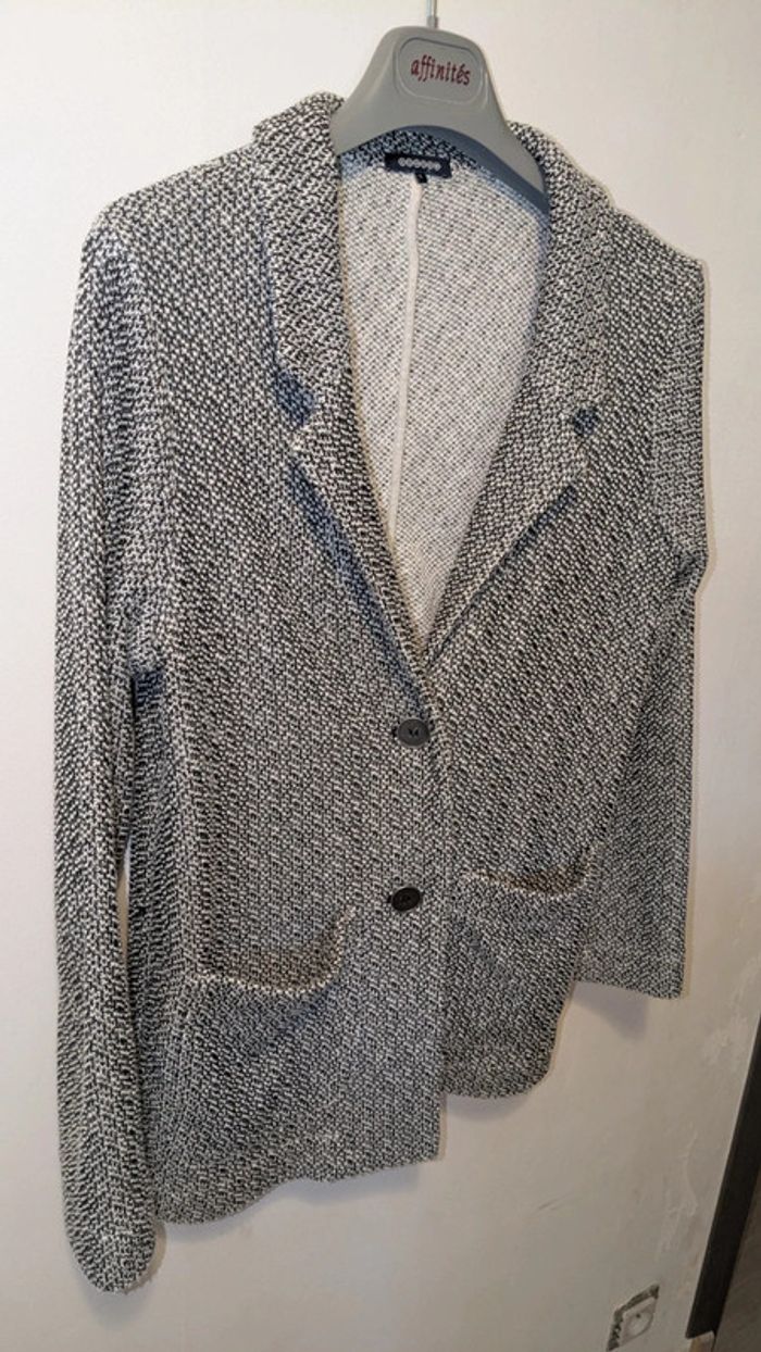 Veste blanche et noire Bonobo - photo numéro 2