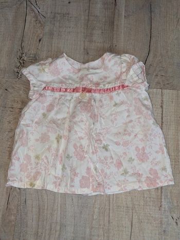 Tee shirt manche courte blouse fille 12 mois