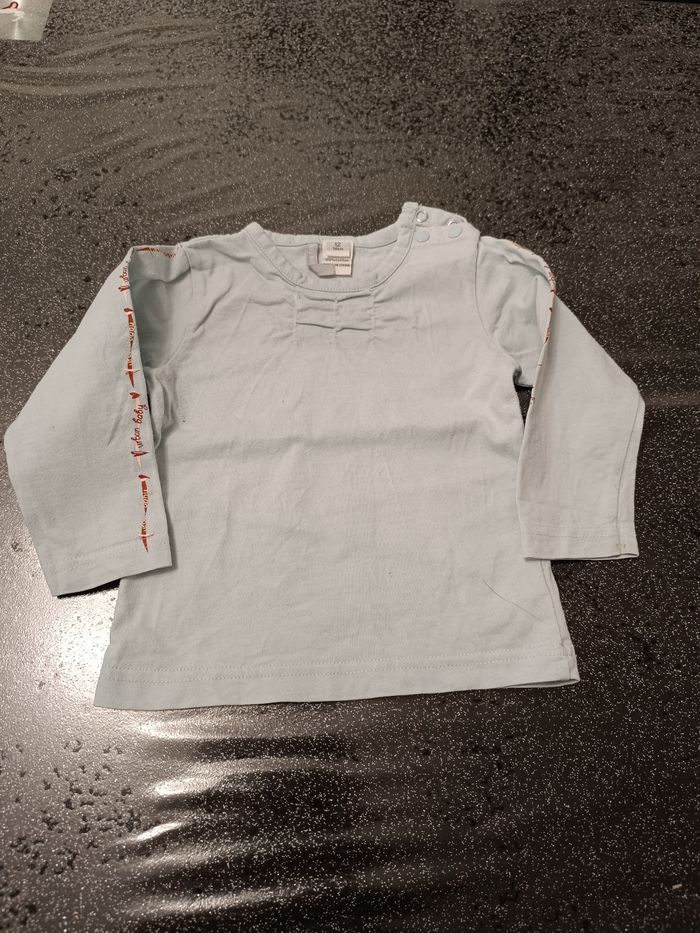 Lot t-shirt fille 12 mois - photo numéro 3