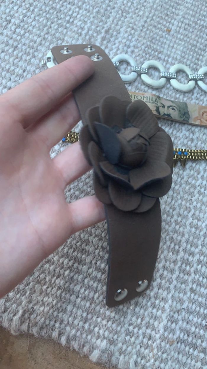 Lot de 4 bracelet thème marron beige adulte - photo numéro 8