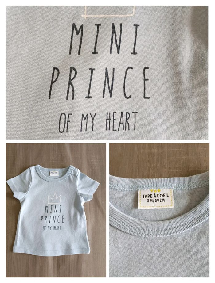 Lot de 2 T Shirts manches courtes TAO 3 mois - photo numéro 3