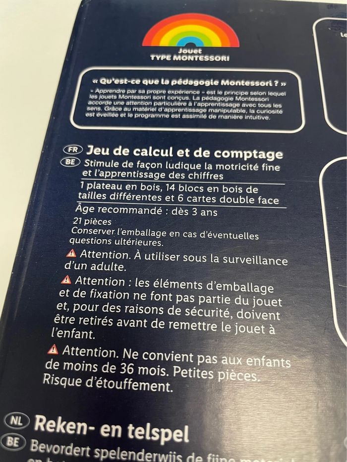 Jeu de calcul et de comptage Playtive Jouets de motricité Montessori en bois - photo numéro 5