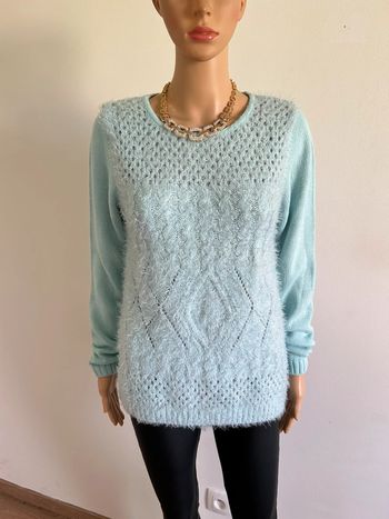 Pull tout doux turquoise Damart taille française 34/36 jamais porté