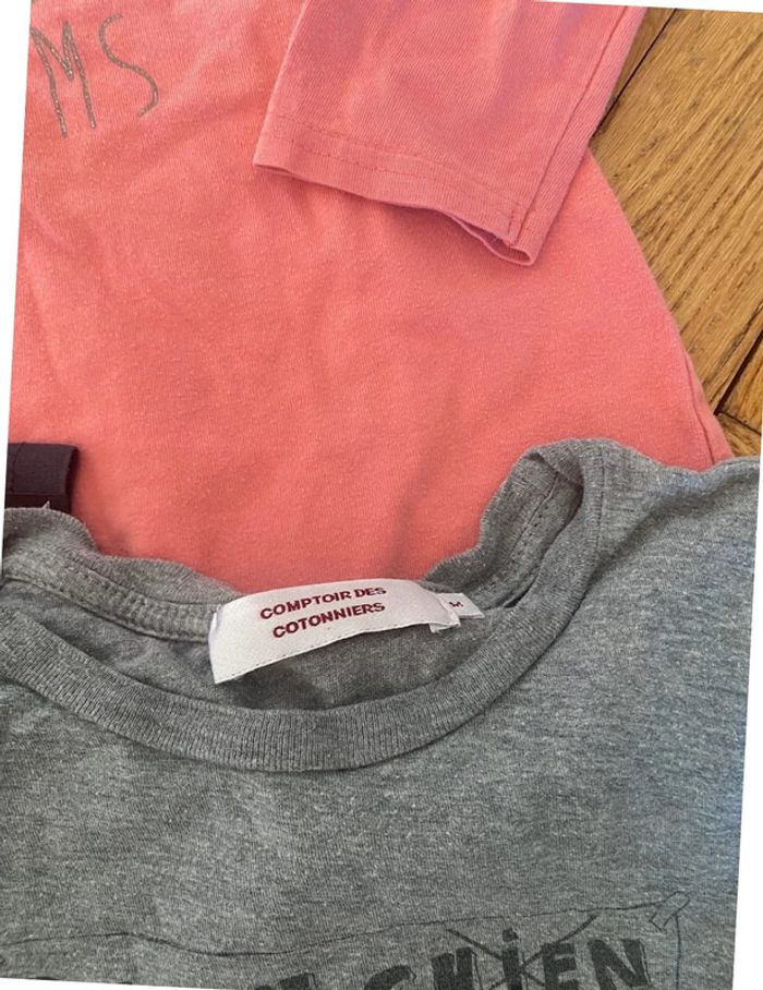 4 tshirts t6 ans comptoir des cotonniers quiksilver - photo numéro 2