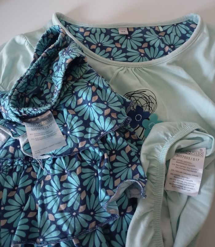 Ensemble assorti . Jupe 8 ans ,tee shirt manches courtes 10 ans. Coton . Parfait état - photo numéro 7