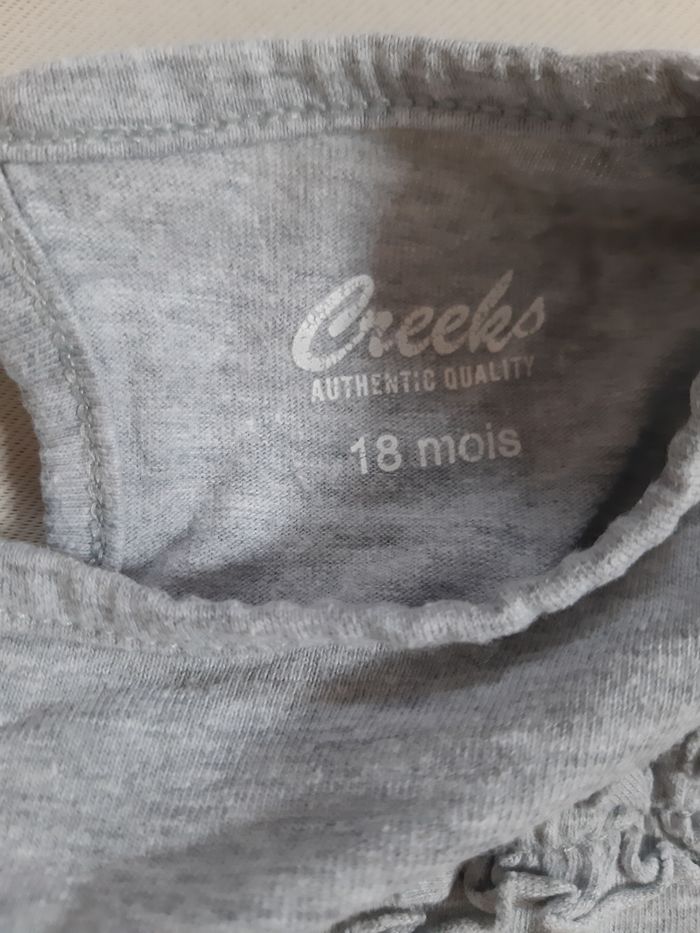 Tee-shirt manches longues gris fille - Creeks - 18 mois - photo numéro 5