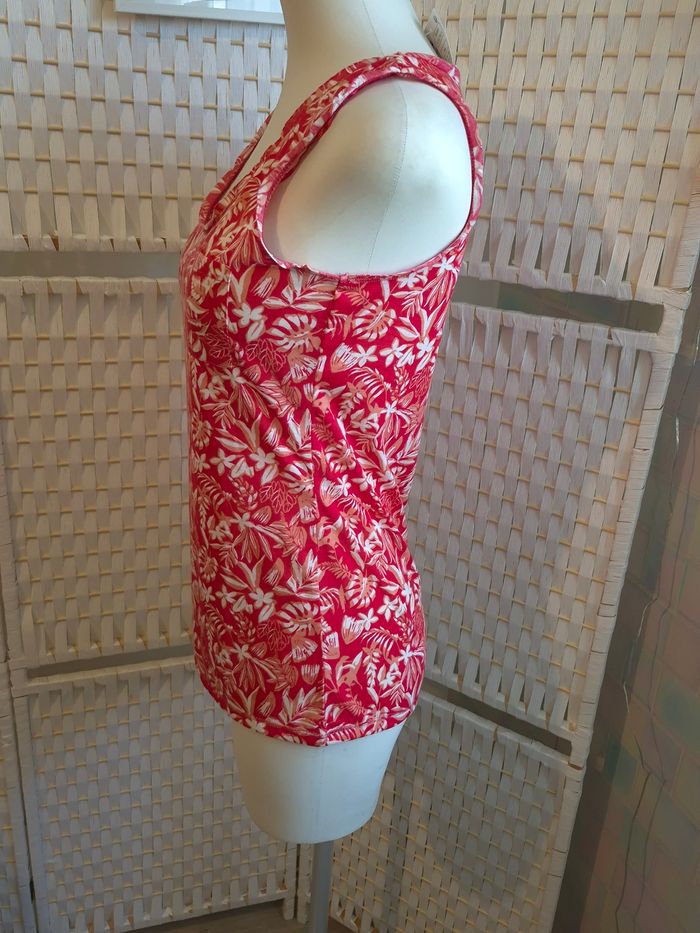 Joli Débardeur Tropical Rouge femme TS/ 36 - photo numéro 6