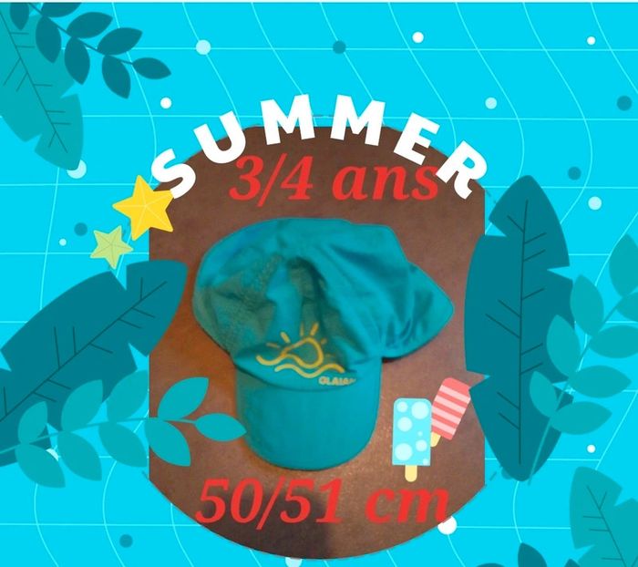 Casquette anti UV 🌞 3/4 ans