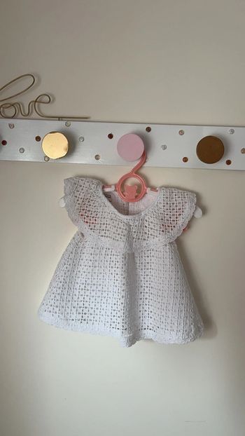 Robe Natalys dentelle crochet naissance