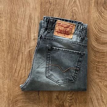 Jean/pantalon gris effets délavés Levi's 501 pour homme, taille W 30 (40 taille française)