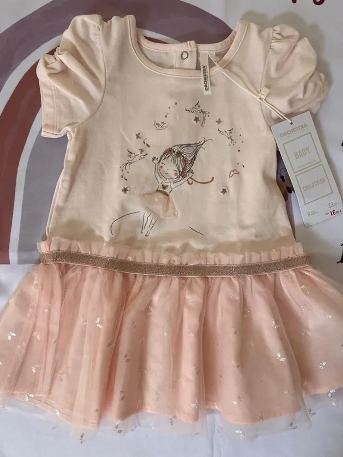 Robe bébé fille – 9 mois / 71 cm – Orchestra 🌸(neuf avec étiquette) - photo numéro 2