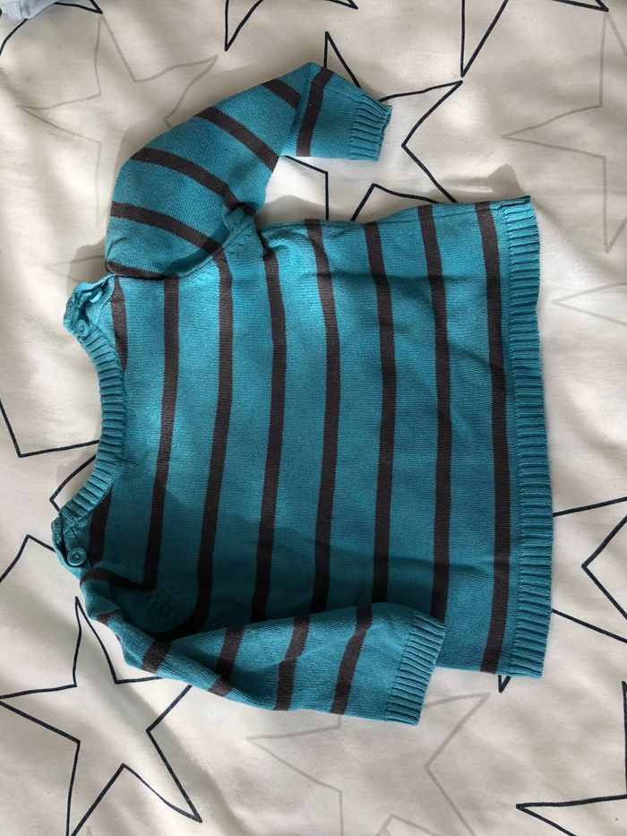 Pull 3 mois DPAM bleu - photo numéro 2