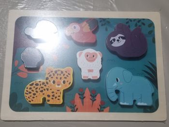 puzzle bois animaux neuf