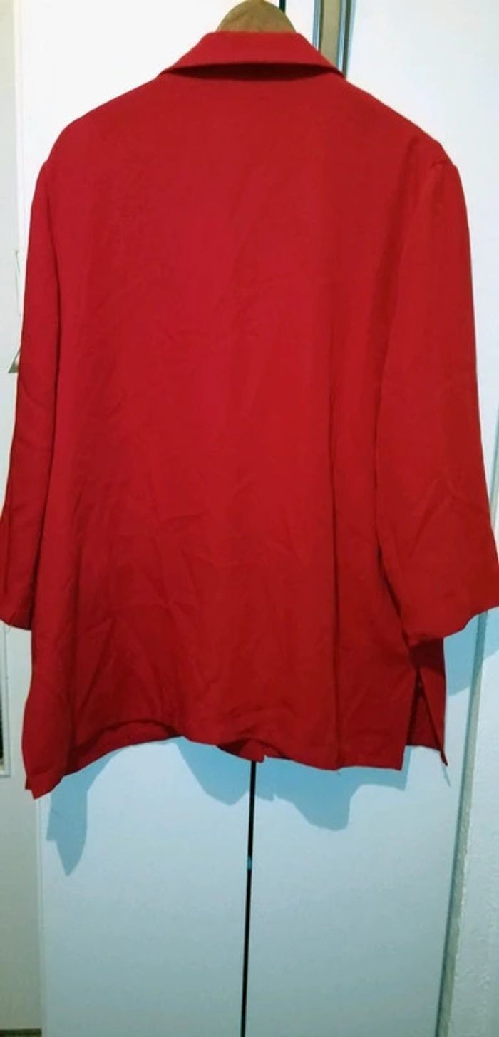 🌸👍Vintage 👍#Veste #tailleur rouge /bordeaux "Almina" Taille 48🌸 - photo numéro 2