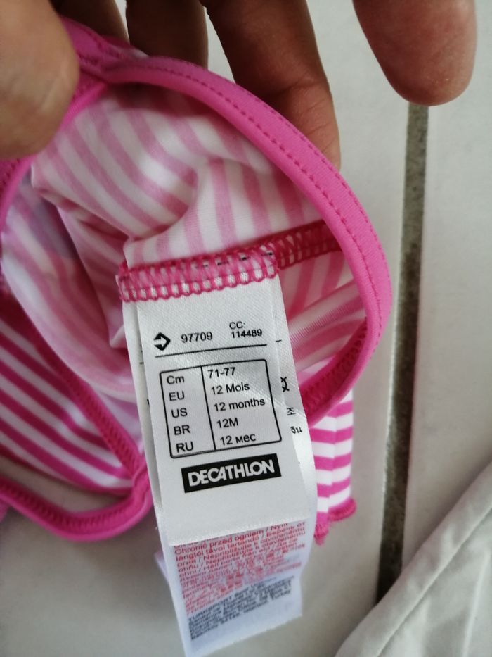 Maillot de bain fille 12 mois rose decathlon - photo numéro 2