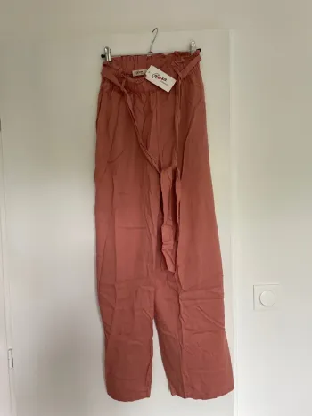 Pantalon large élastique à ceinture Rosa S