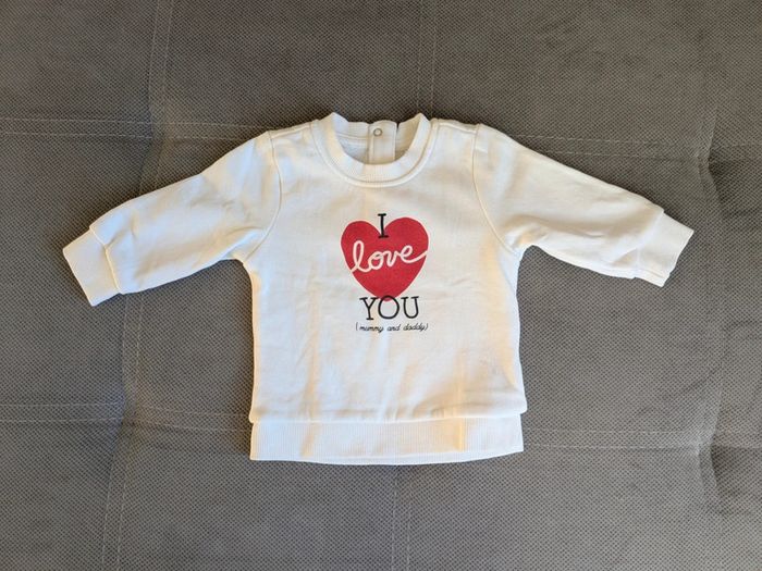 Pull blanc taille 3 mois