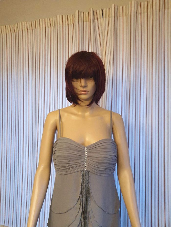 Robe de soirée gris clair Lautinel taille 4 (L) - photo numéro 4