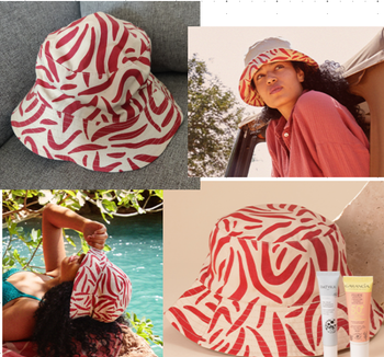 Chapeau bob femme réversible style Ipanema coton recyclé My little box Neuf