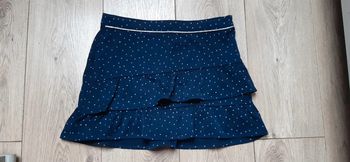 Jupe vertbaudet bleue à pois 10 ans neuve jamais portée