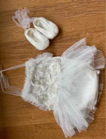 Robe bloomer bébé fille 1 mois – cérémonie / baptême – neuve SHEIN