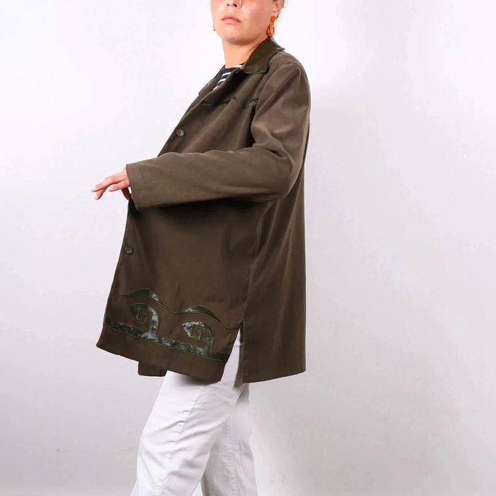 Sur chemise/petite veste vintage 90's Tilber en faux suède peau de pêche motif western (#240619) - photo numéro 12