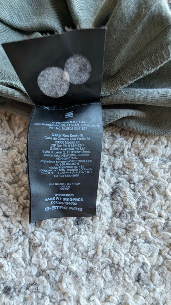 T-shirt Gstar raw taille XS homme vert - photo numéro 6