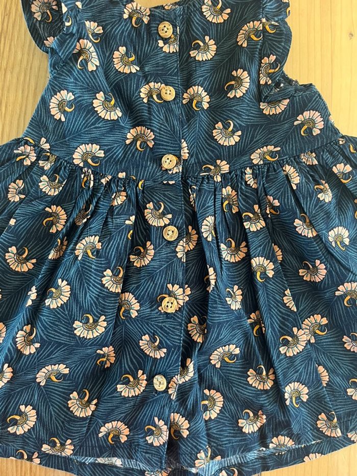 Robe bleue à motifs roses 6 mois – Gémo - photo numéro 3