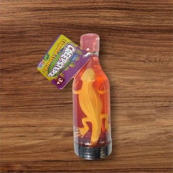 Bouteille de slime avec un lézard