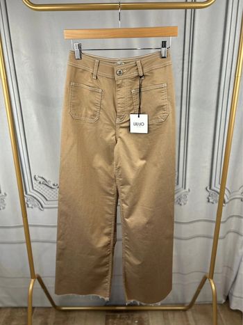 Pantalon à jambes larges LiuJo Camel W27 neuf