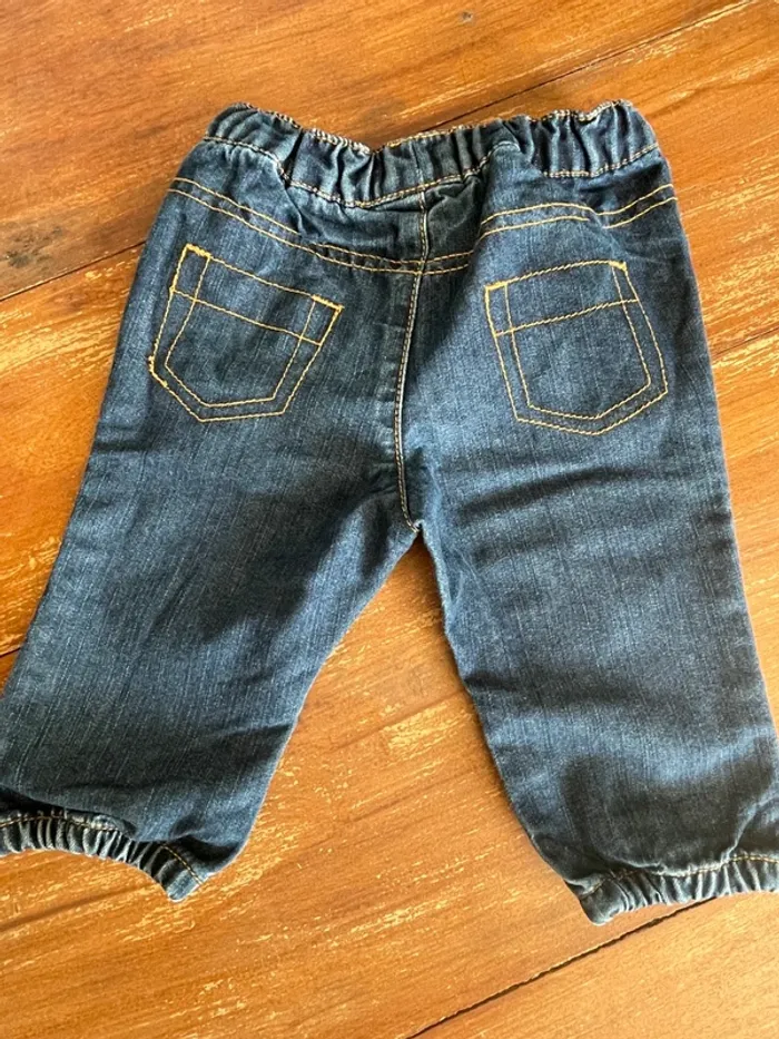 Pantalon jean à élastique kiabi 9 mois - photo numéro 3