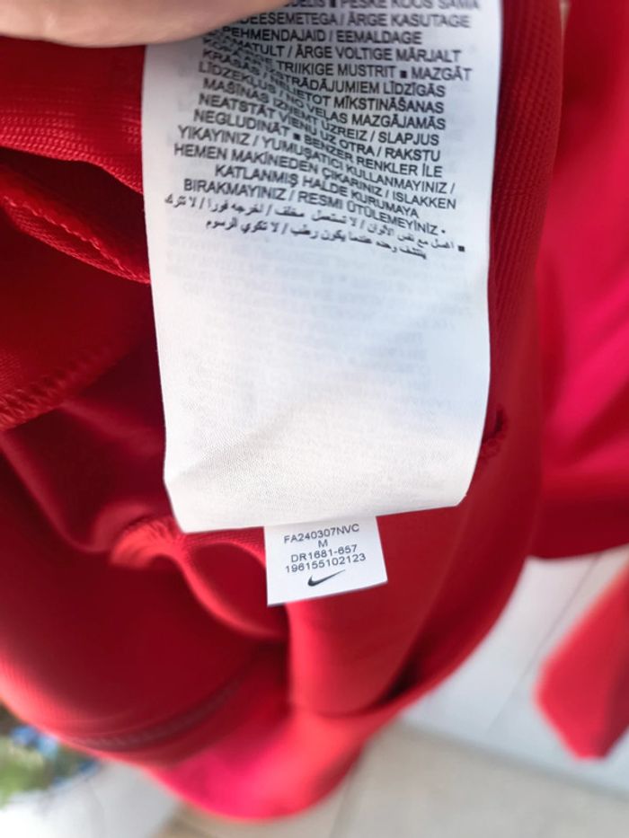 Veste de survêtement rouge Nike slim fit homme taille M - photo numéro 4